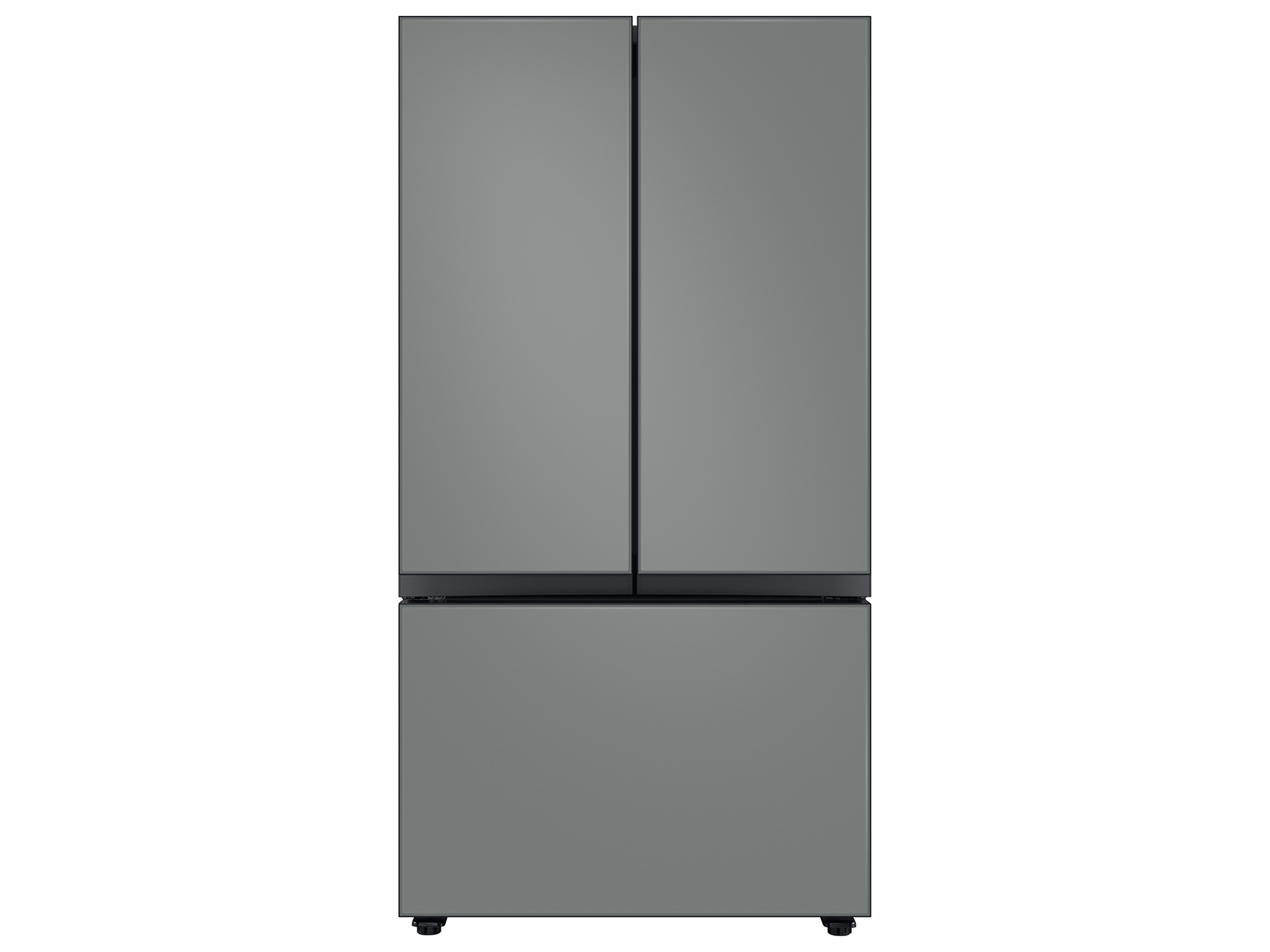 Bespoke 3-Door French Door Refrigerator (24 cu. ft.) with Beverage Center™ in Grey Glass