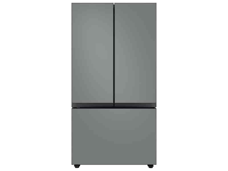 Bespoke 3-Door French Door Refrigerator (30 cu. ft.) with Beverage Center™ in Grey Glass
