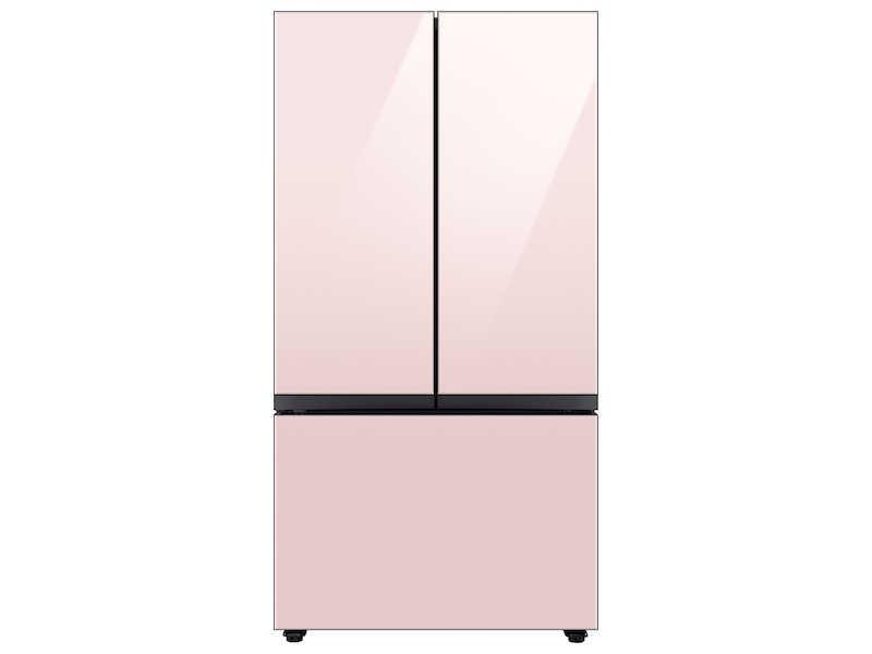 Bespoke 3-Door French Door Refrigerator (30 cu. ft.) with Beverage Center&trade; in Rose Pink Glass
