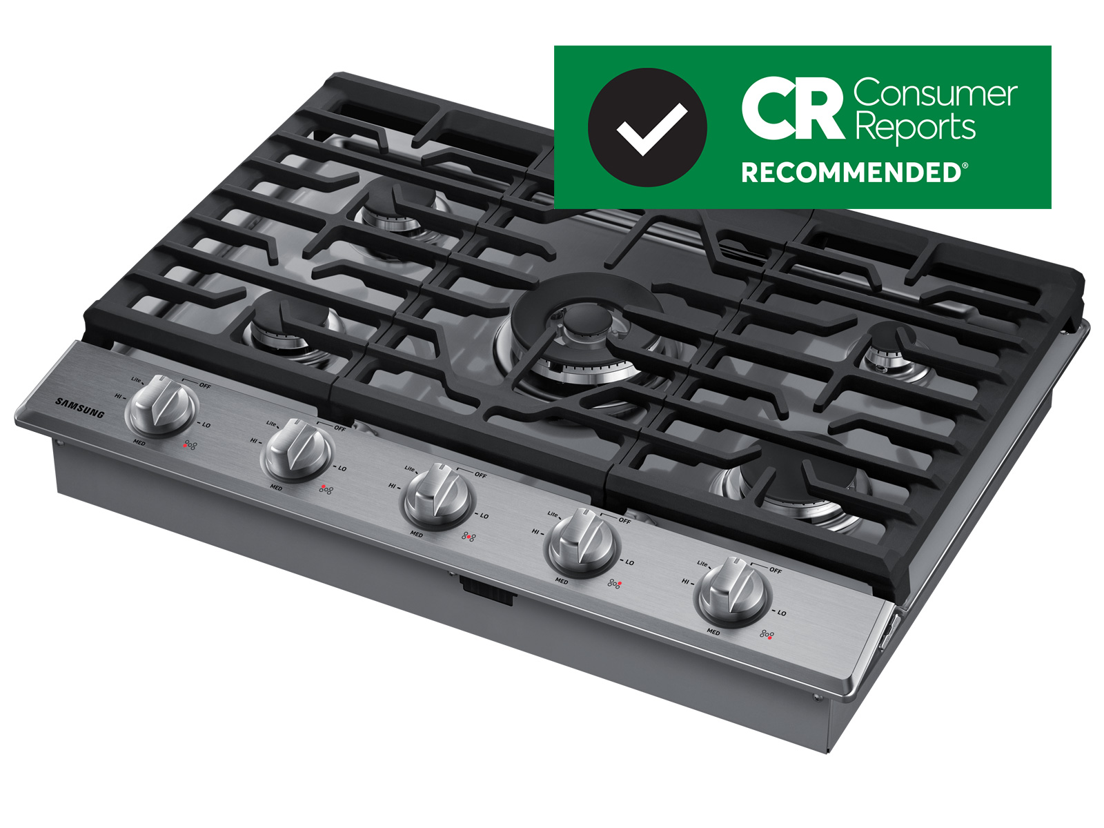 Thumbnail image of 30&quot; Smart Gas Cooktop with Illuminated Knobs in Stainless Steel