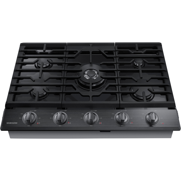 Thumbnail image of 30&quot; Smart Gas Cooktop with Illuminated Knobs in Black Stainless Steel