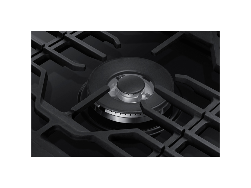 30&quot; Smart Gas Cooktop with Illuminated Knobs in Black Stainless Steel