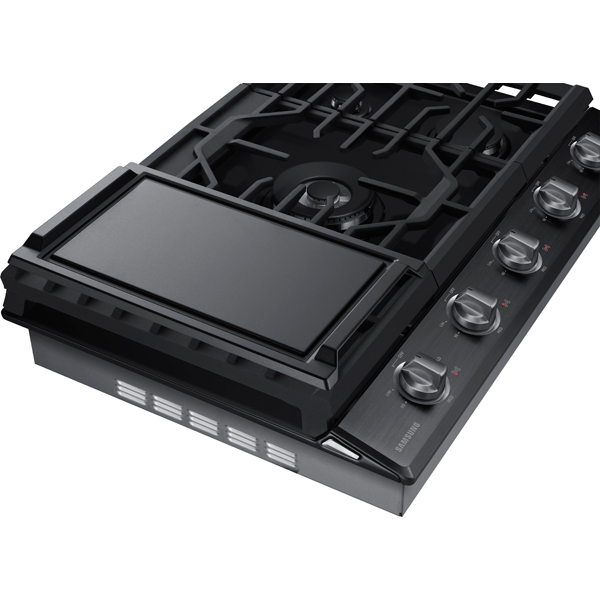 Thumbnail image of 30” Smart Gas Cooktop with Illuminated Knobs in Black Stainless Steel