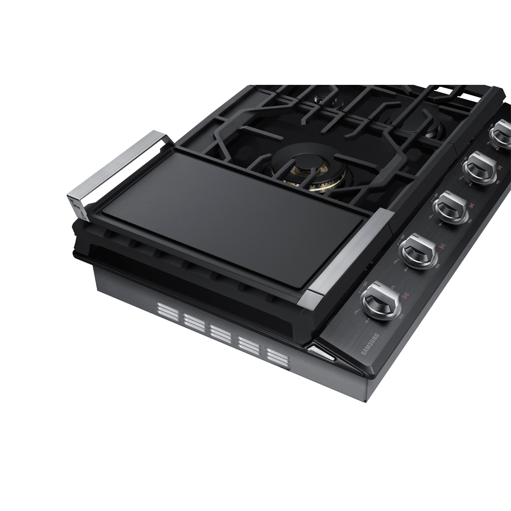 Thumbnail image of 30” Smart Gas Cooktop with 22K BTU Dual Power Burner in Black Stainless Steel