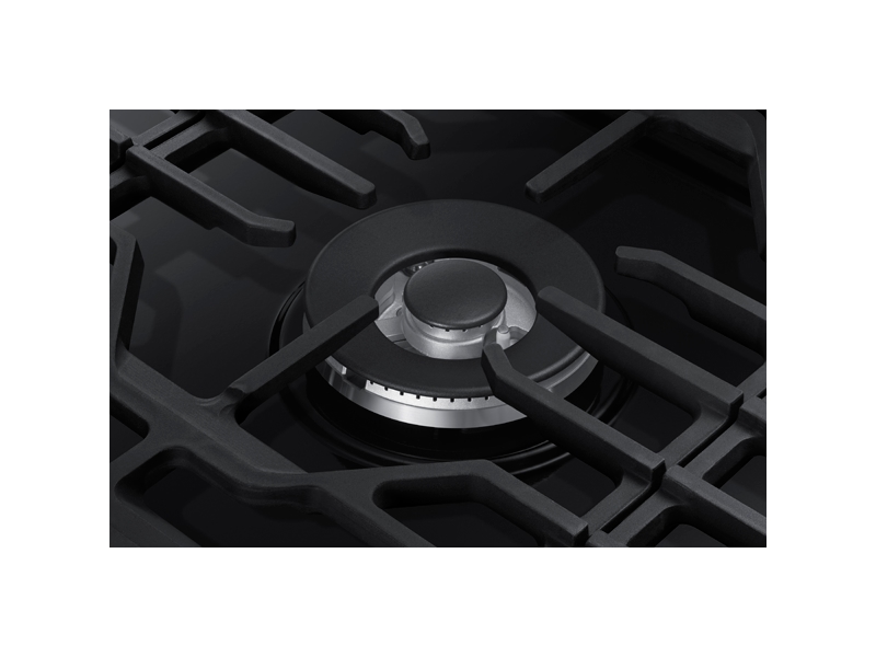 36" Smart Gas Cooktop with Illuminated Knobs in Black Stainless Steel Samsung Stove Knobs Black Stainless Steel