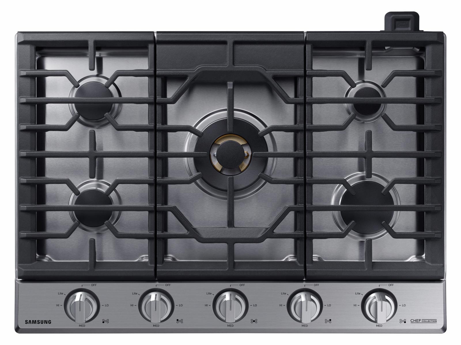 36 Inch Chef Collection Gas Cooktop With 22k Btu Dual Power Burner