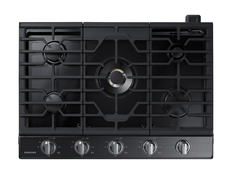 30&quot; Smart Gas Cooktop with 22K BTU Dual Power Burner in Black Stainless Steel