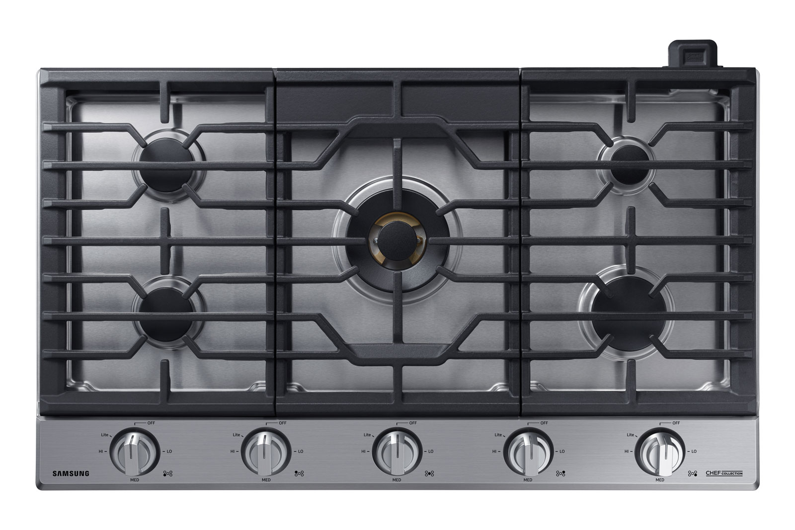 36 inch Chef Collection Gas Cooktop with 22K BTU Dual Power Burner
