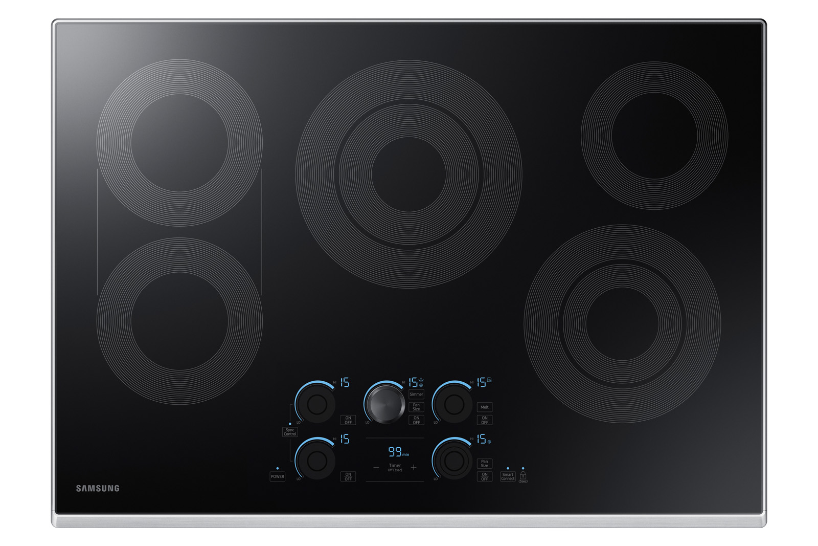 Samsung 30" Smart Electric Cooktop with Sync Elements in Stainless Steel(NZ30K7570RS/AA)