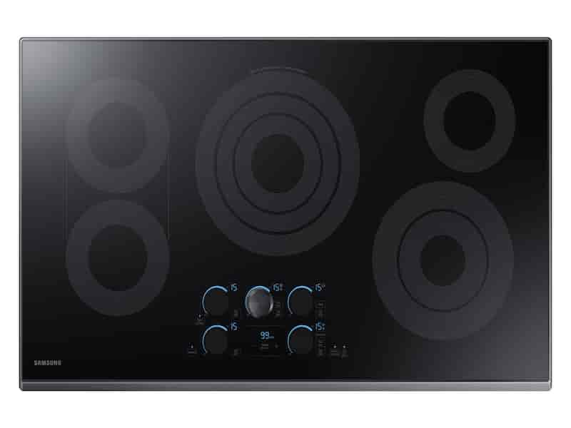 36” Smart Electric Cooktop with Sync Elements in Black Stainless Steel