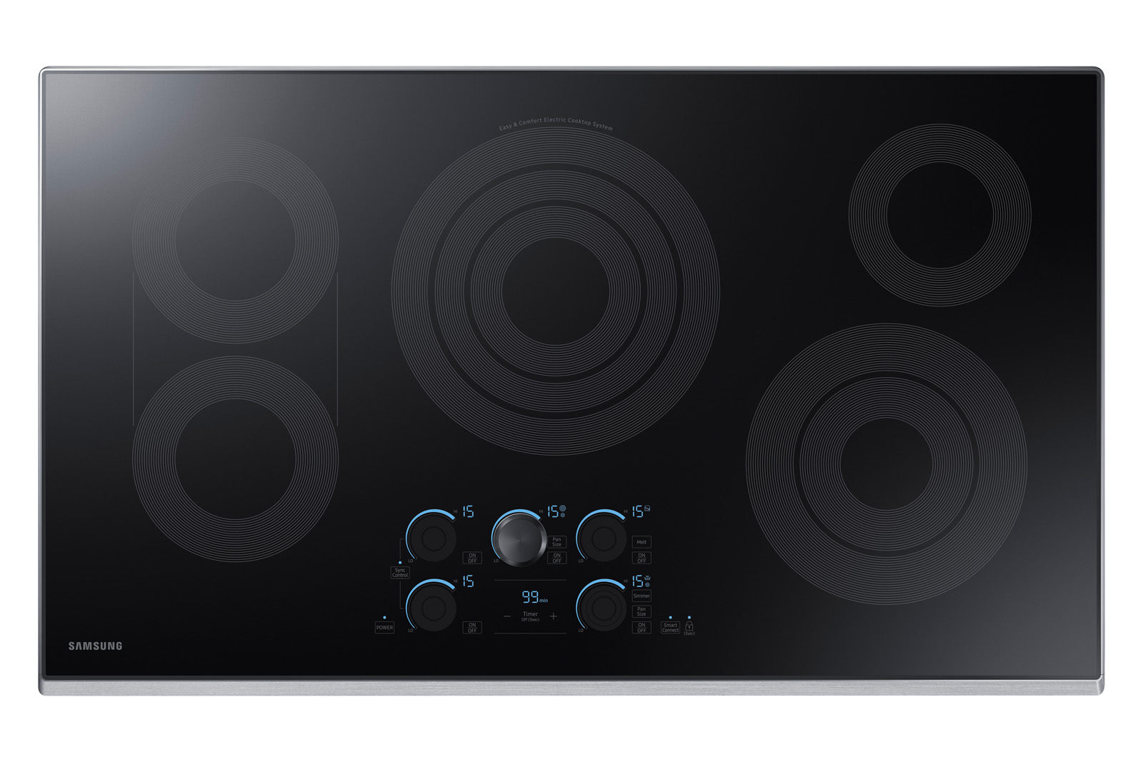 Samsung 36" Smart Electric Cooktop with Sync Elements in Stainless Steel(NZ36K7570RS/AA)