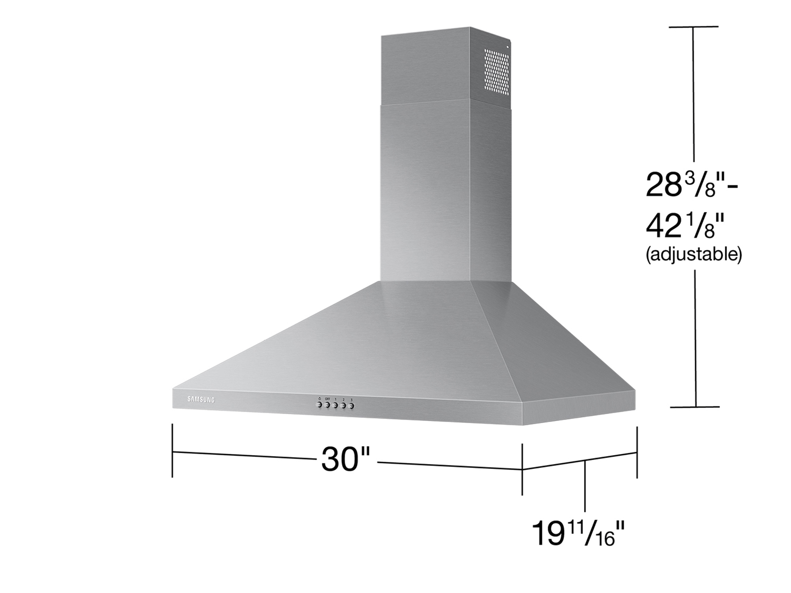 Thumbnail image of 30&quot; Wall Mount Hood in Stainless Steel