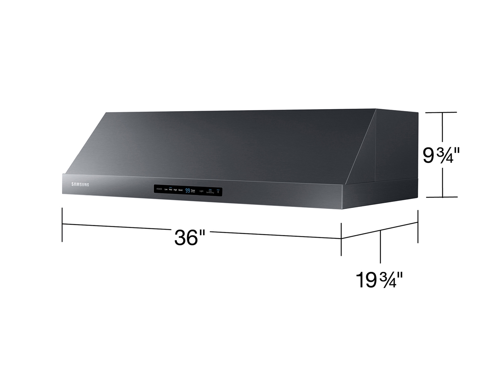 36” Under Cabinet Hood in Black Stainless Steel