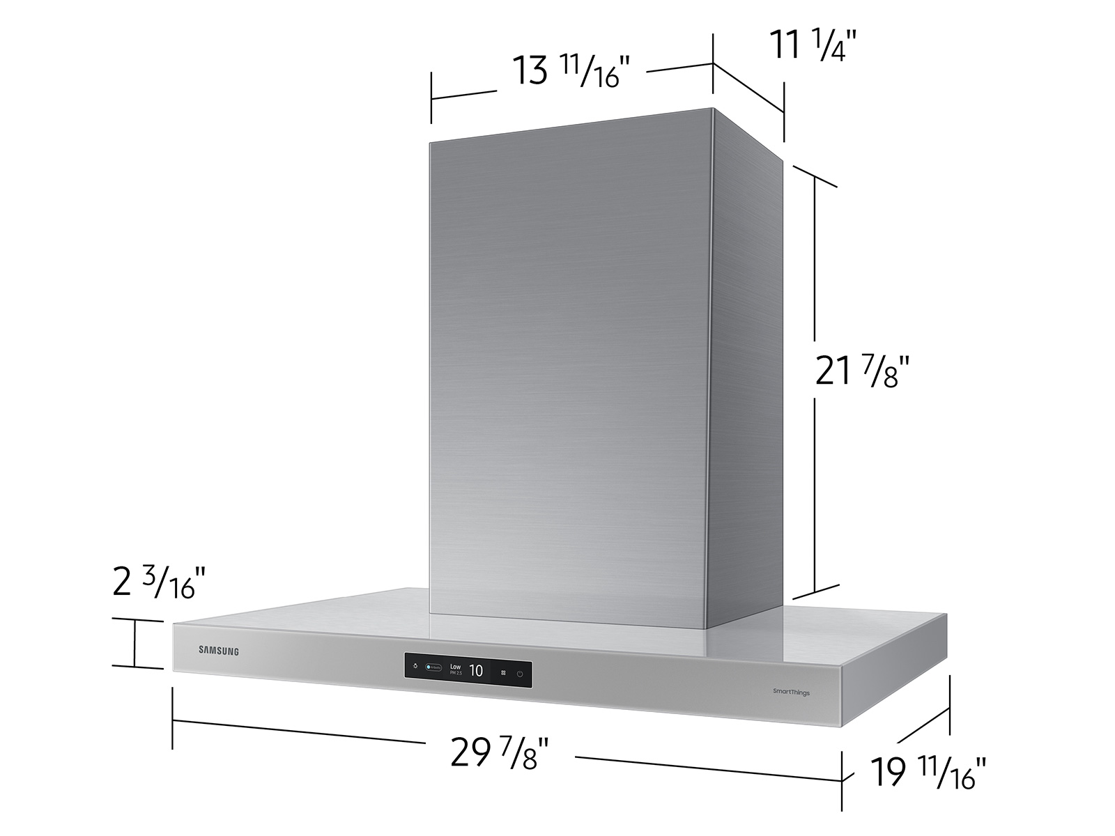 Thumbnail image of 30” Bespoke Smart Wall Mount Hood with LCD Display in Clean Grey