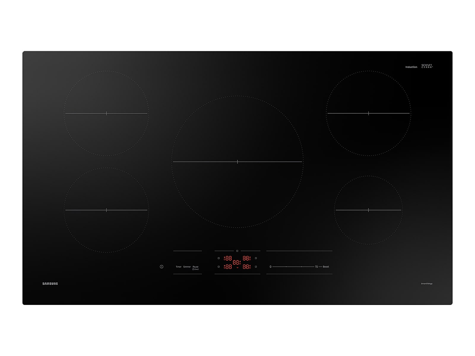 Samsung 36" Smart Induction Cooktop with Wi-Fi in Black(NZ36C3060UK/AA)