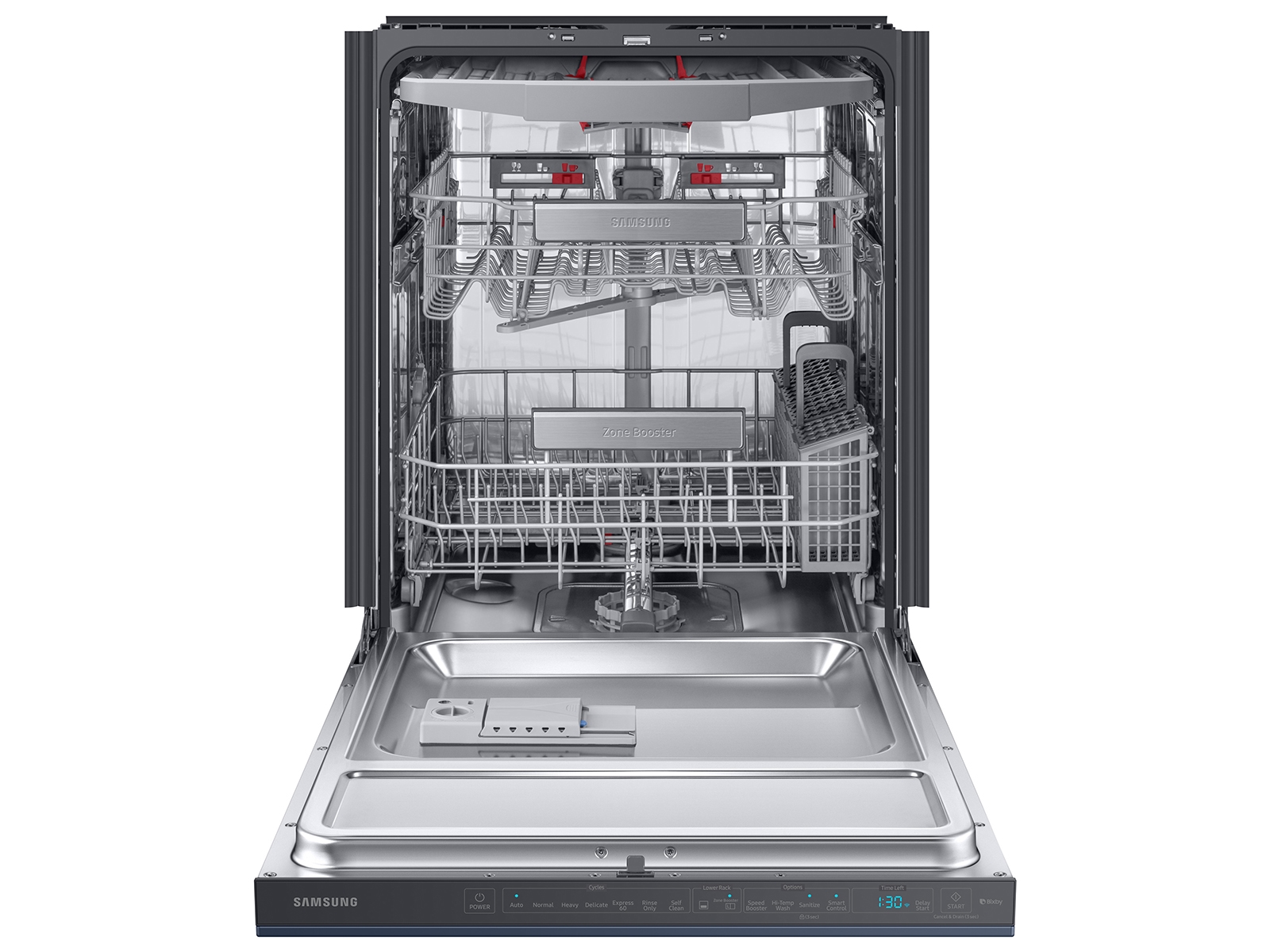 Thumbnail image of Bespoke AutoRelease 39dBA Dishwasher with Linear Wash in Fingerprint Resistant Navy Steel