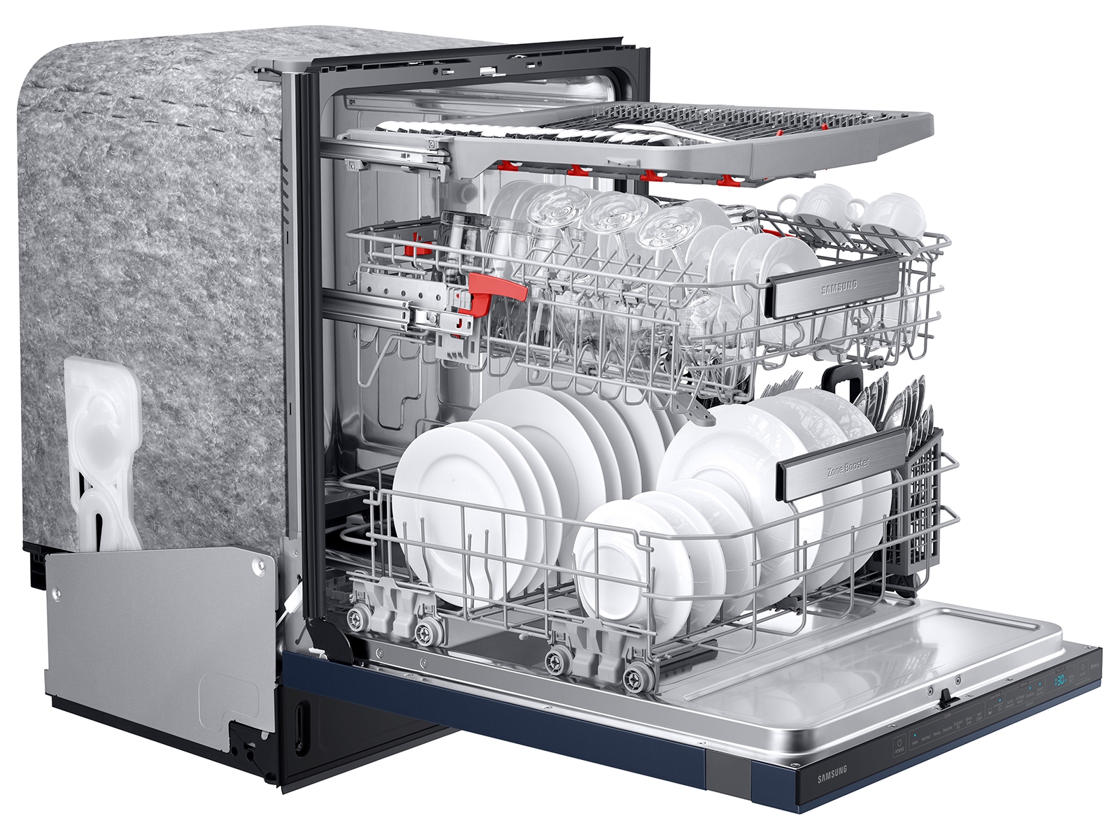 Thumbnail image of Bespoke AutoRelease 39dBA Dishwasher with Linear Wash in Fingerprint Resistant Navy Steel