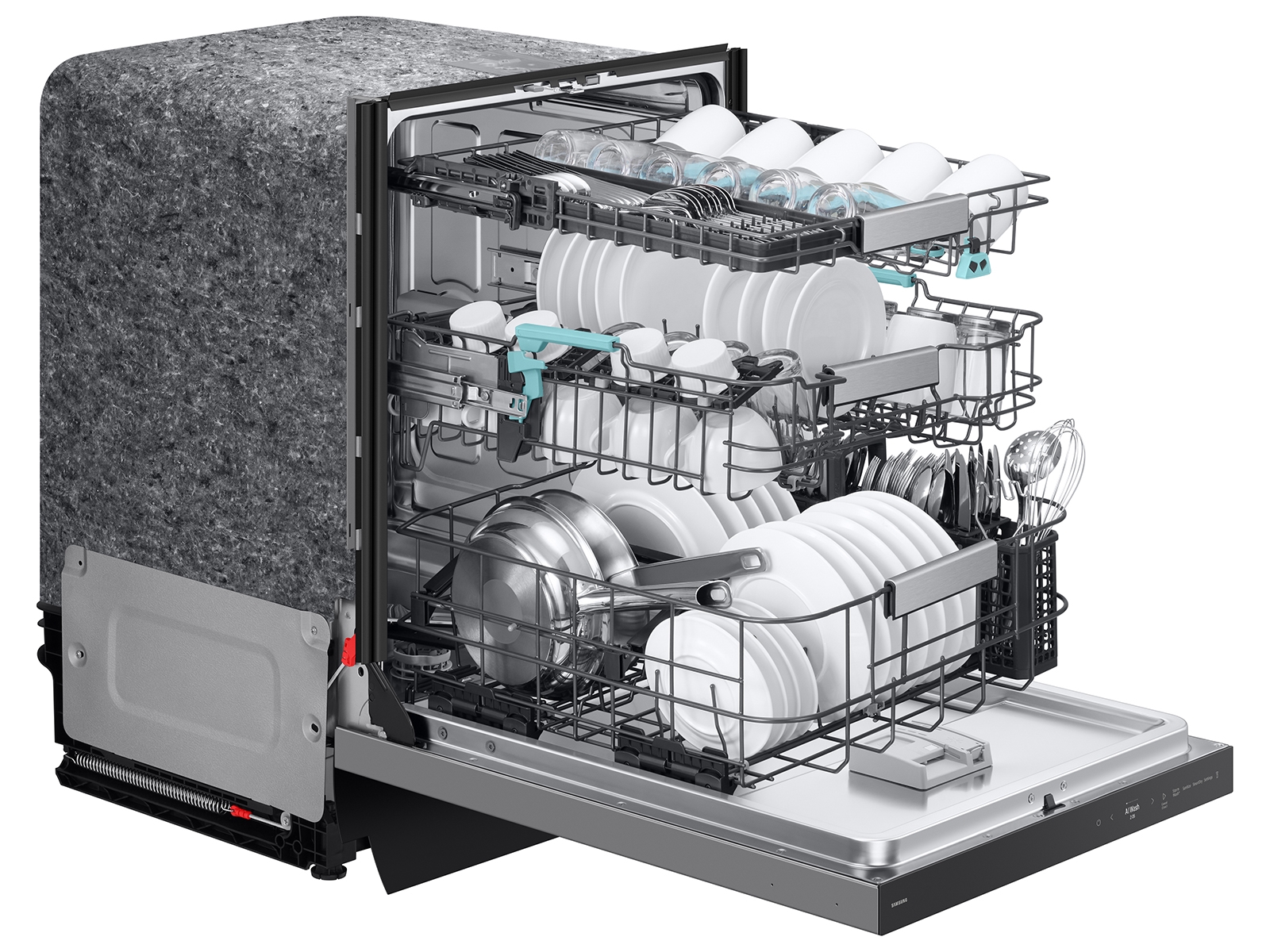 Thumbnail image of 38 dBA Bespoke Auto Open Door Dishwasher with 3rd Rack Washing System in Fingerprint Resistant Stainless Steel