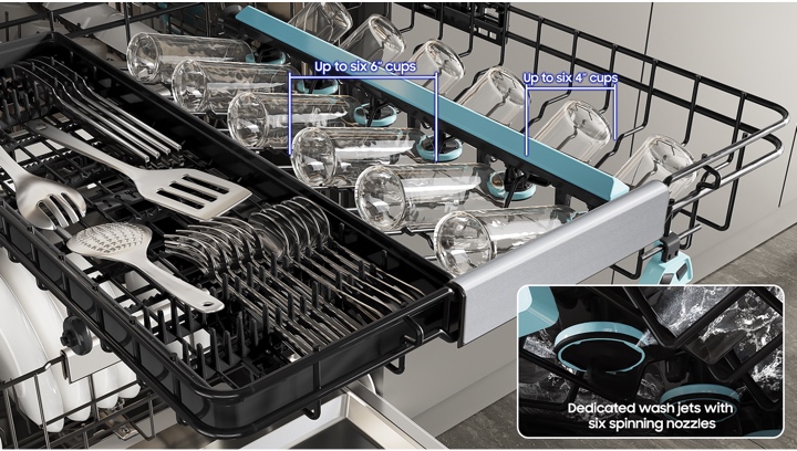 Samsung Bespoke 38 dBA Dishwasher with Third Rack Washing System