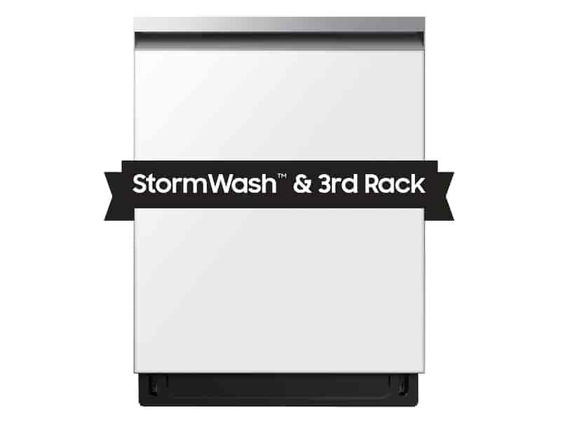 Bespoke AutoRelease Smart 46dBA Dishwasher with StormWash™ in White Glass