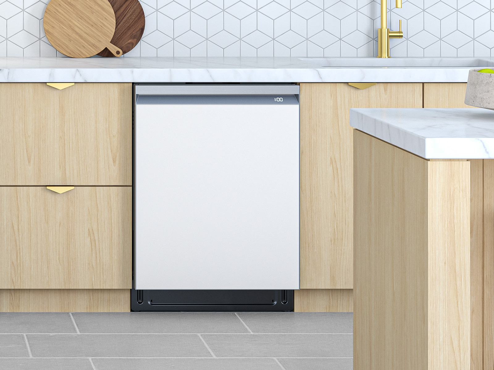 Thumbnail image of Bespoke AutoRelease Smart 42dBA Dishwasher with StormWash+&trade; and Smart Dry in White Glass