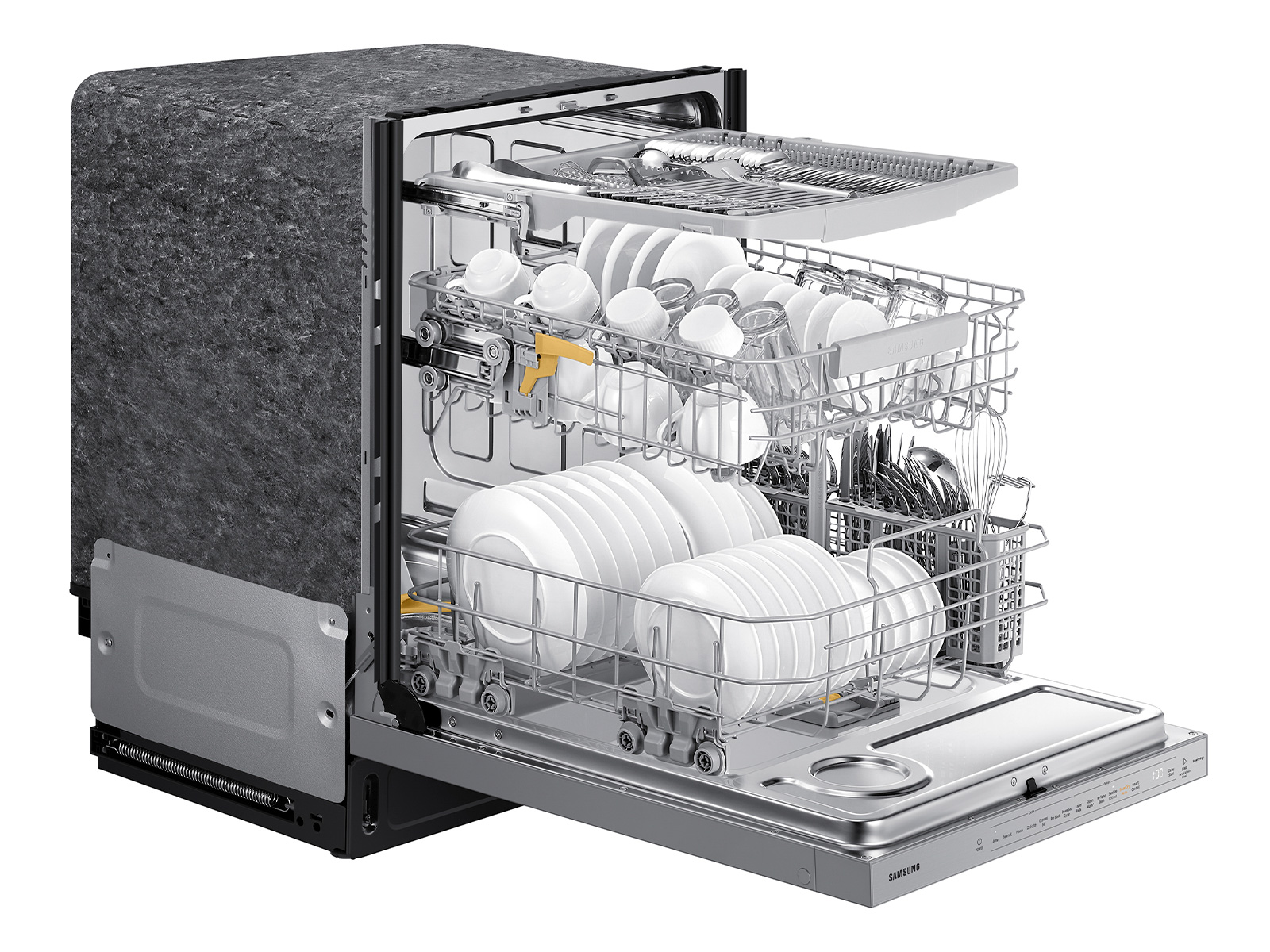 Thumbnail image of Bespoke AutoRelease Smart 42dBA Dishwasher with StormWash+™ and Smart Dry in White Glass