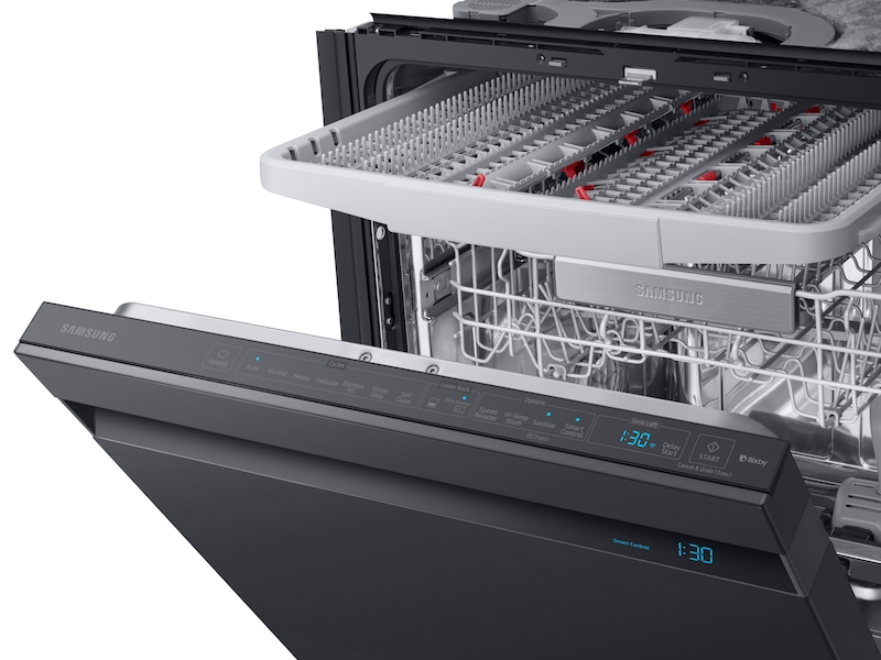 AutoRelease Smart 39dBA Dishwasher with Linear Wash in Black Stainless Steel