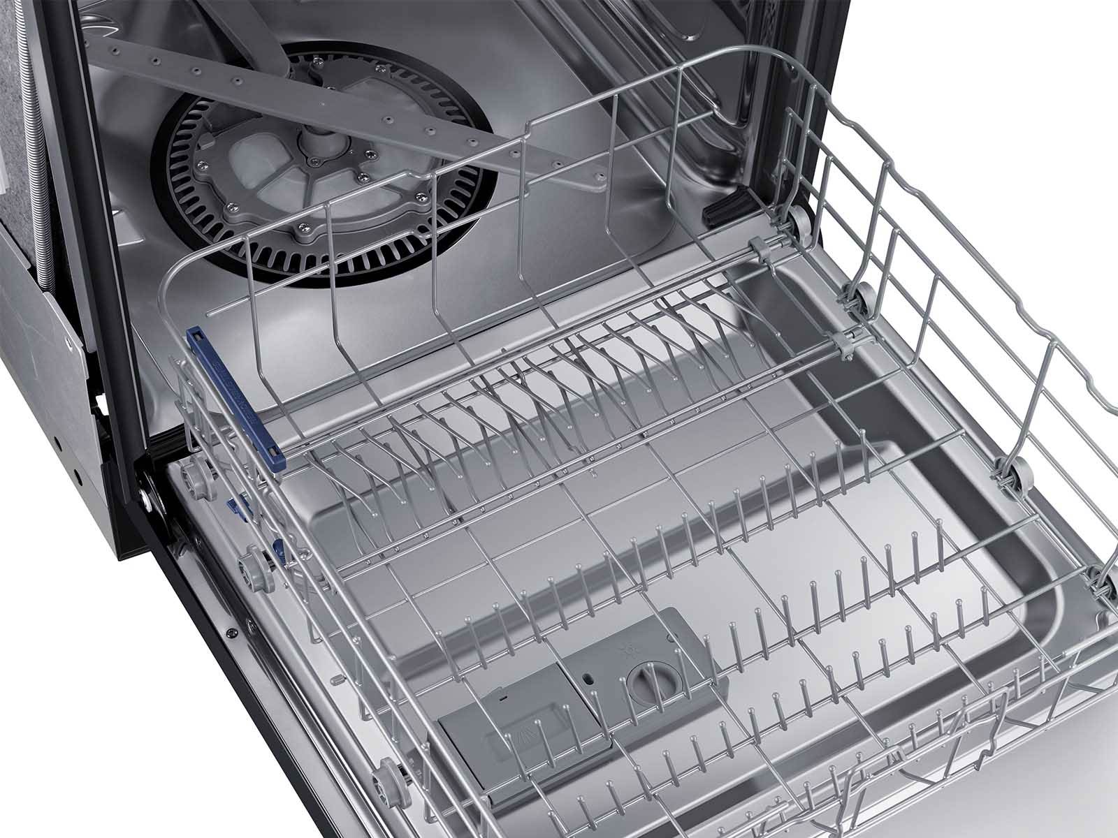stainless steel dishwasher inside