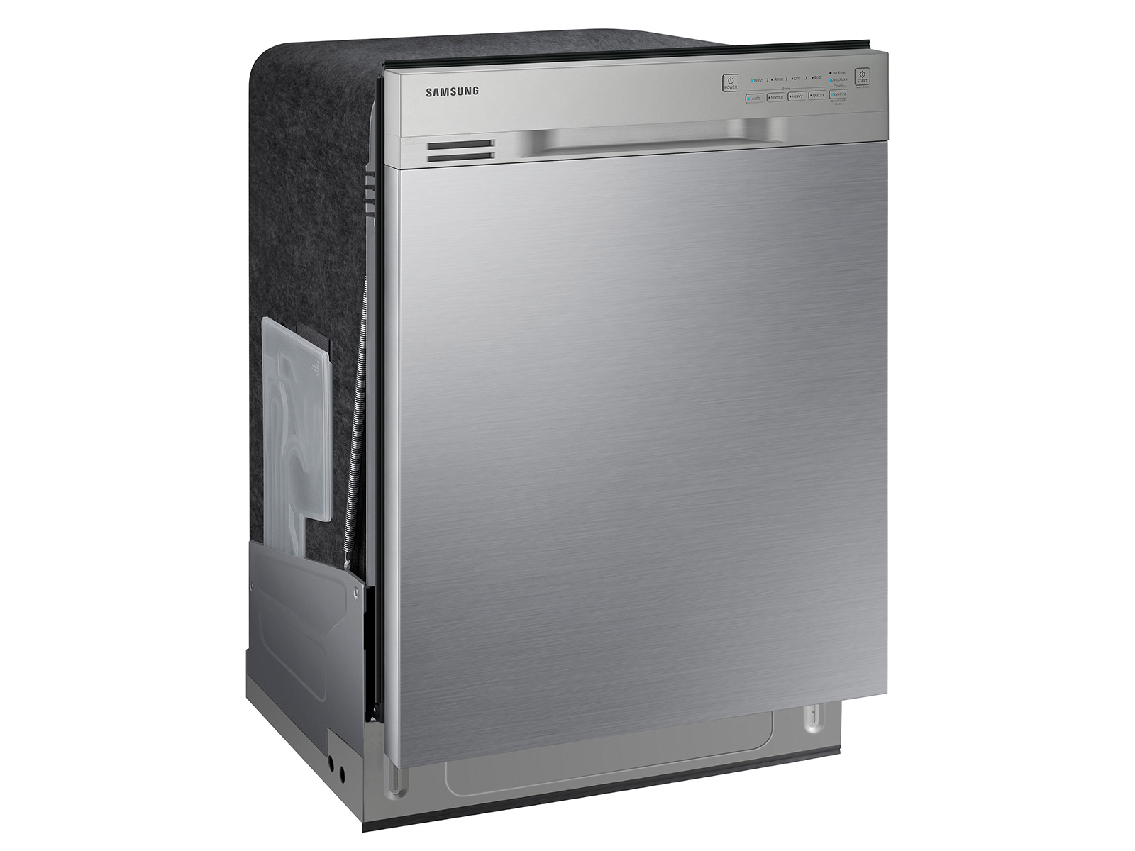 Front Control Dishwasher with Stainless Steel Interior Dishwashers -  DW80J3020UB/AA