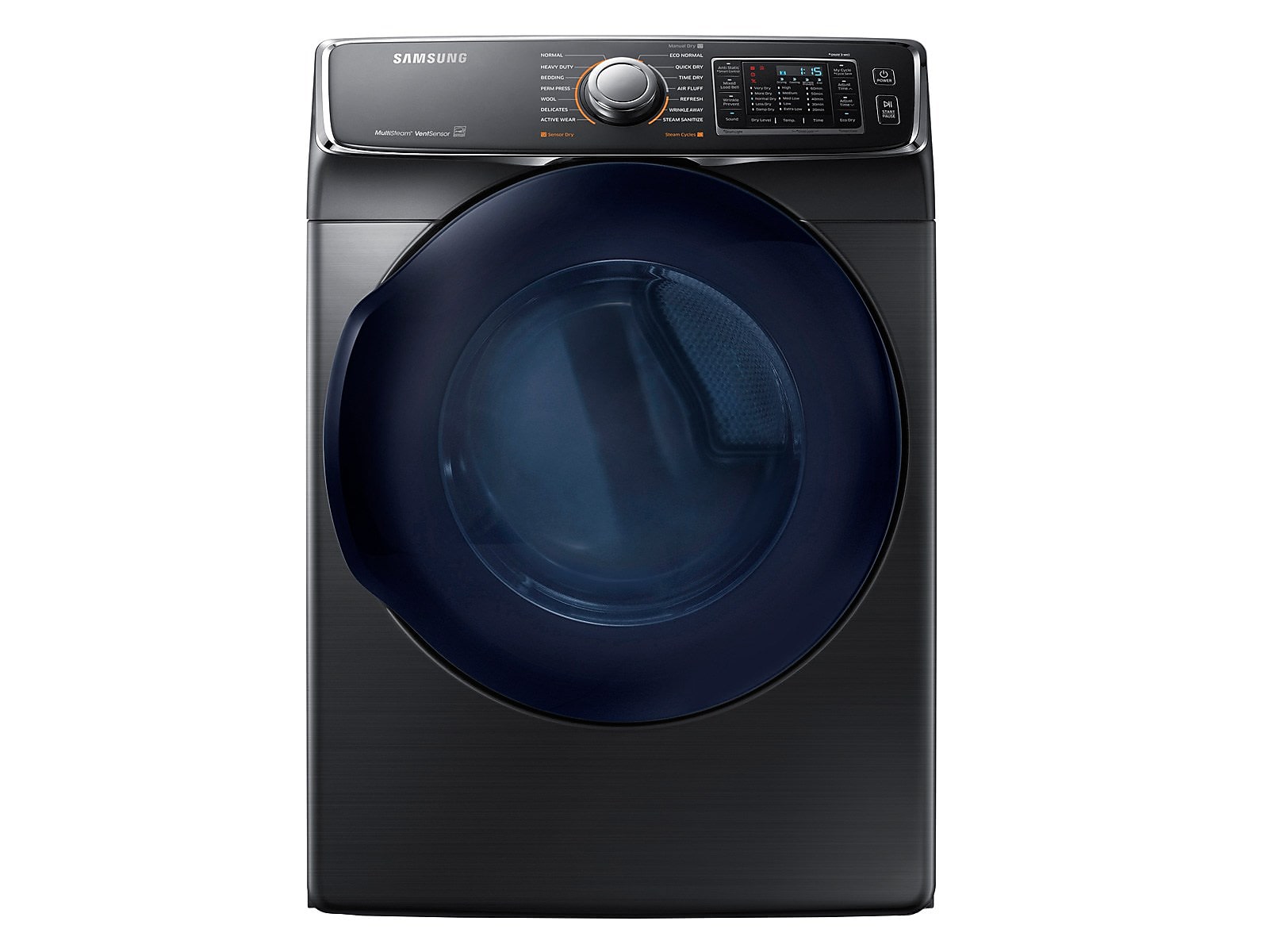 Samsung 7.5 cu. ft. Smart Electric Dryer with MultiSteam™ in Black Stainless Steel(DV45K6500EV/A3) photo