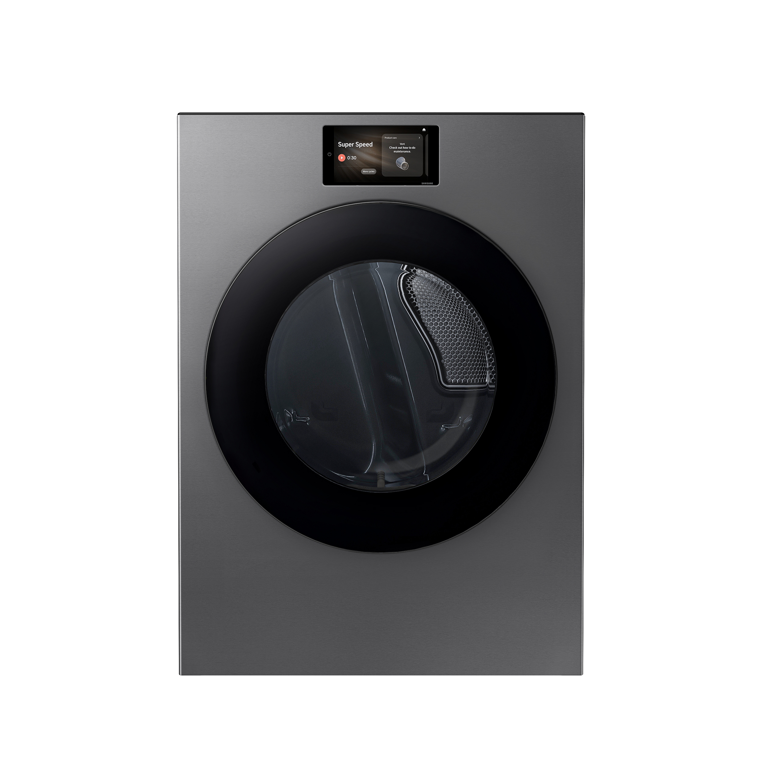 Thumbnail image of 7.6 cu. ft. Bespoke AI Ultra Capacity Front Load Electric Dryer with AI Home and AI OptiDry+ in Dark Steel