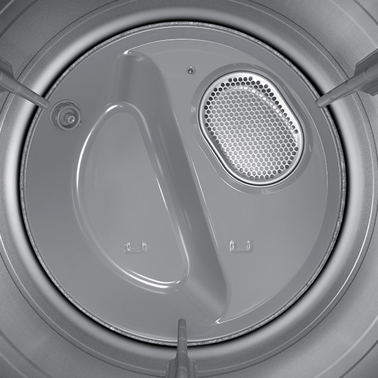 Stainless steel drum of the Bespoke AI Ultra Capacity Front Load Dryer.