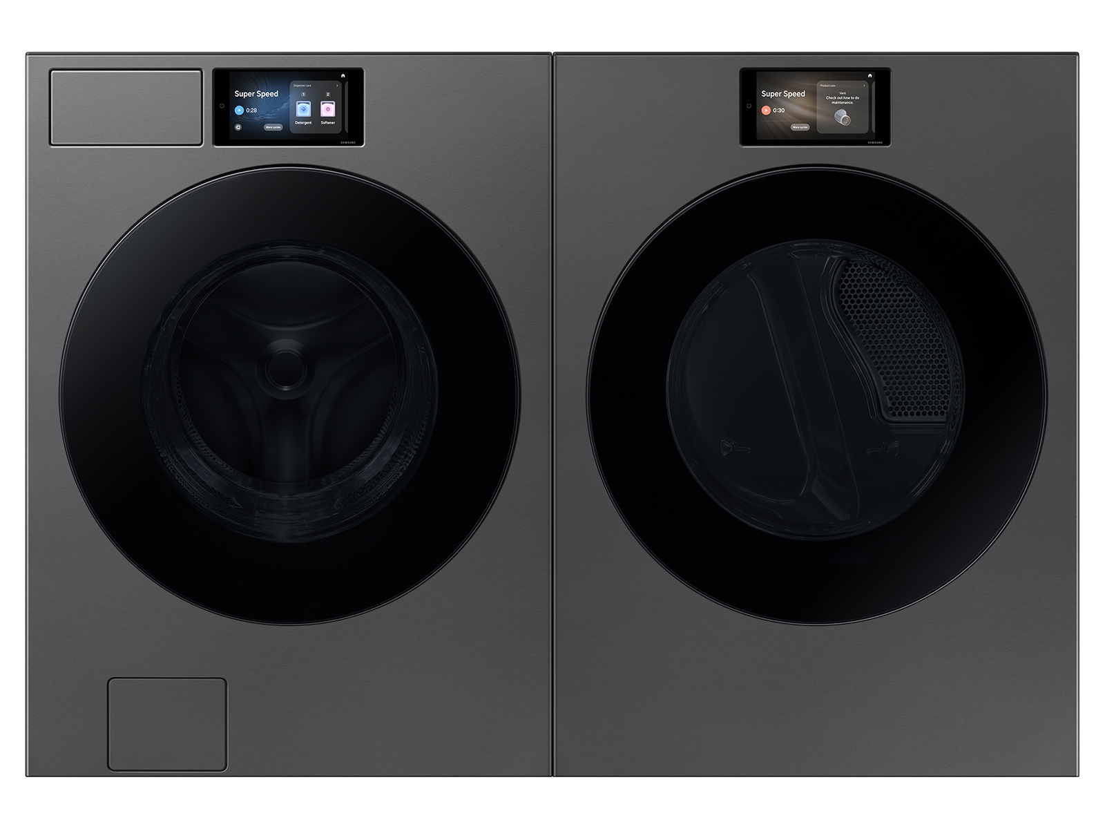 Thumbnail image of 7.6 cu. ft. Bespoke AI Ultra Capacity Front Load Electric Dryer with AI Home and AI OptiDry+ in Dark Steel