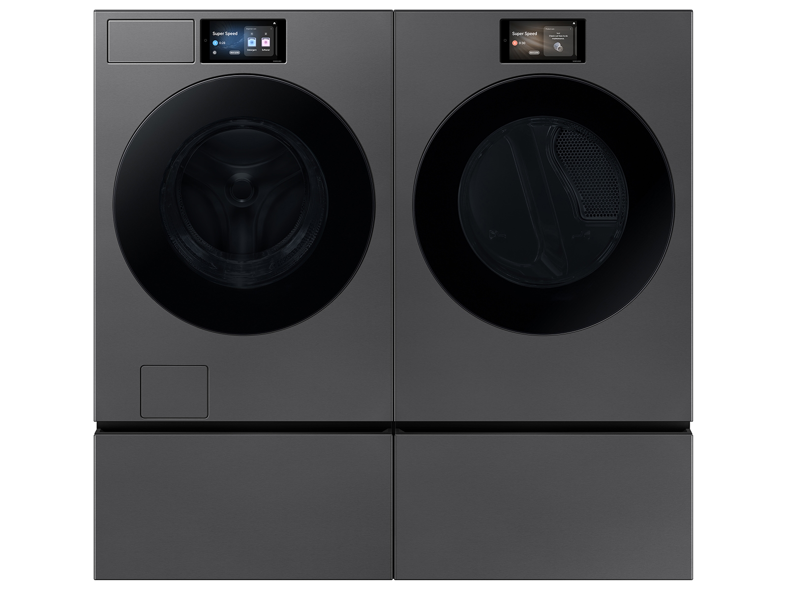 Thumbnail image of 7.6 cu. ft. Bespoke AI Ultra Capacity Front Load Electric Dryer with AI Home and AI OptiDry+ in Dark Steel