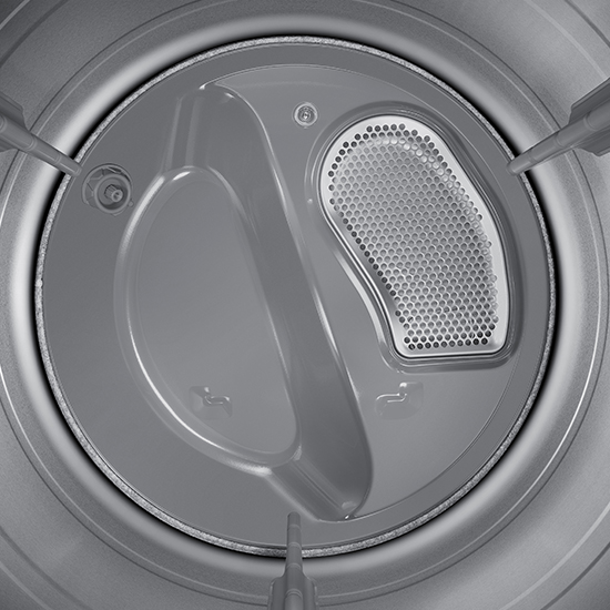 Stainless steel drum of the Bespoke AI Ultra Capacity Front Load Dryer.