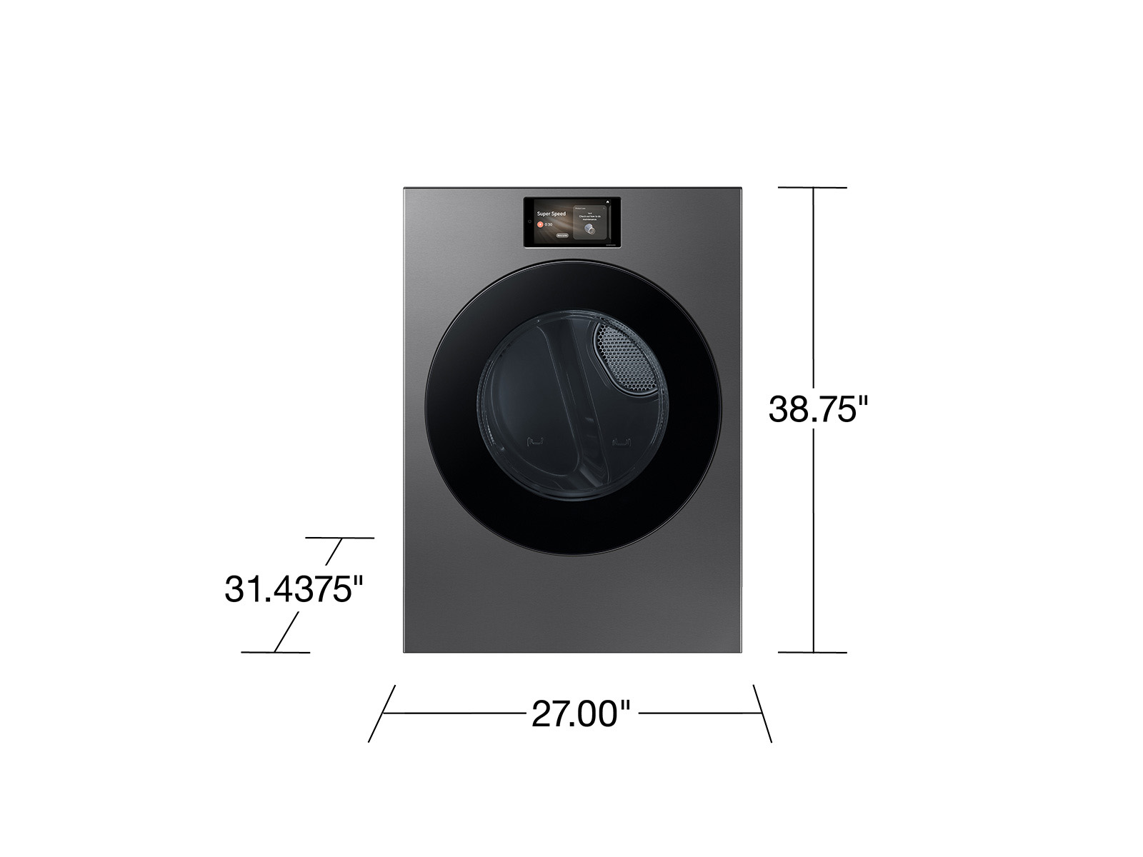 Thumbnail image of 7.6 cu. ft. Bespoke AI Ultra Capacity Front Load Gas Dryer with AI Home and AI OptiDry+ in Dark Steel