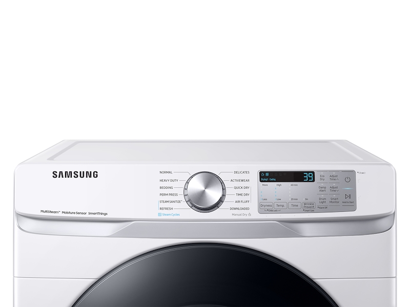 7.5 cu. ft. Smart Electric Dryer with Steam Sanitize+ in White