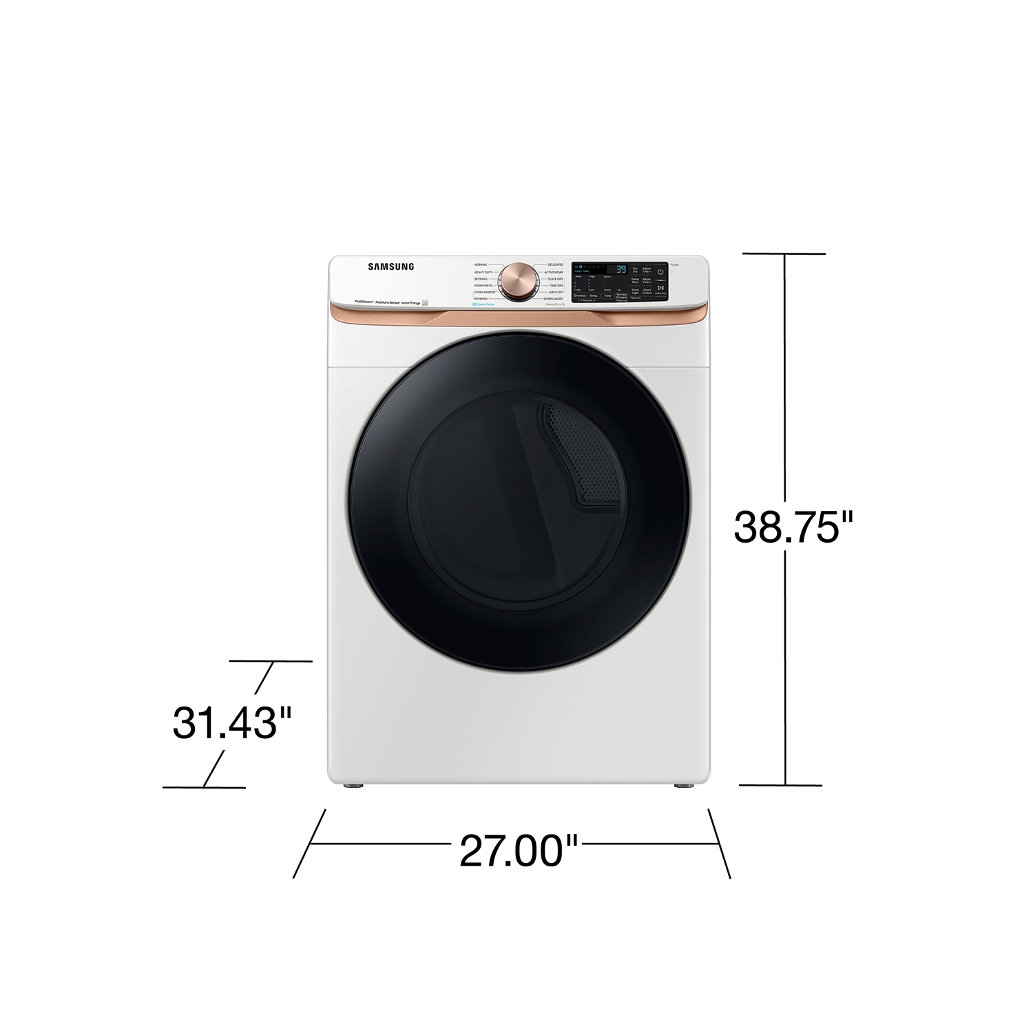 Thumbnail image of 7.5 cu. ft. Smart Electric Dryer with Steam Sanitize+ and Sensor Dry in Ivory