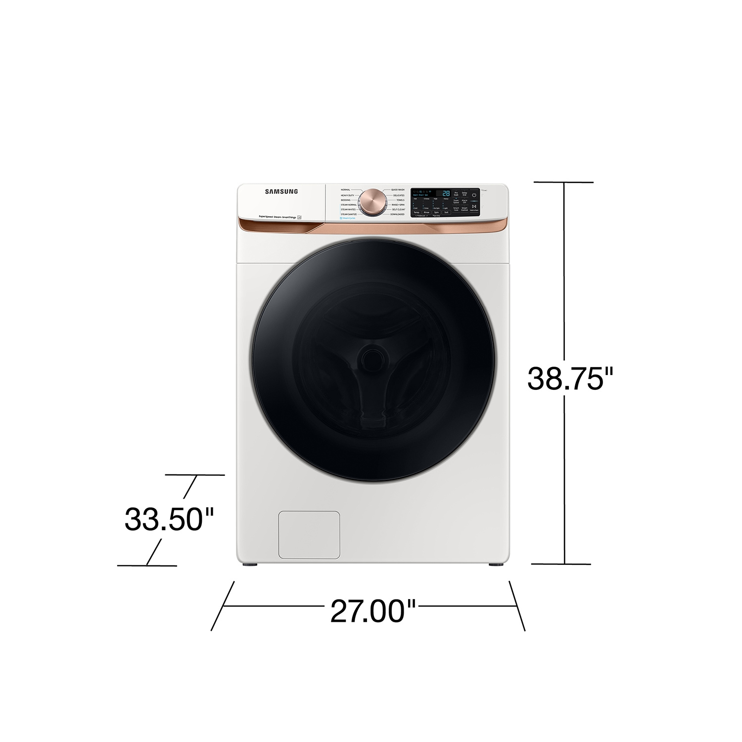 Thumbnail image of 5.0 cu. ft. Extra Large Capacity Smart Front Load Washer with Super Speed Wash and Steam in Ivory