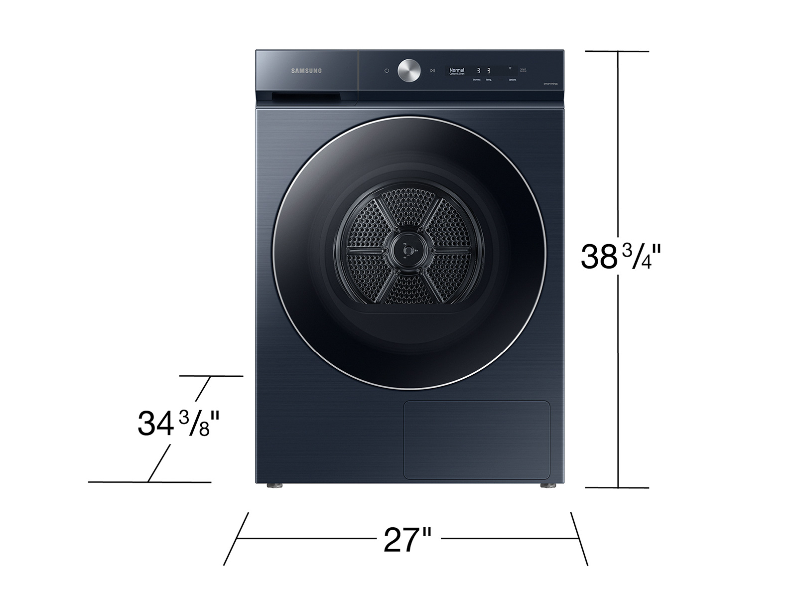 Thumbnail image of Bespoke 7.8 cu. ft. Ultra Capacity Electric Ventless Hybrid Heat Pump Dryer with AI Optimal Dry in Brushed Navy