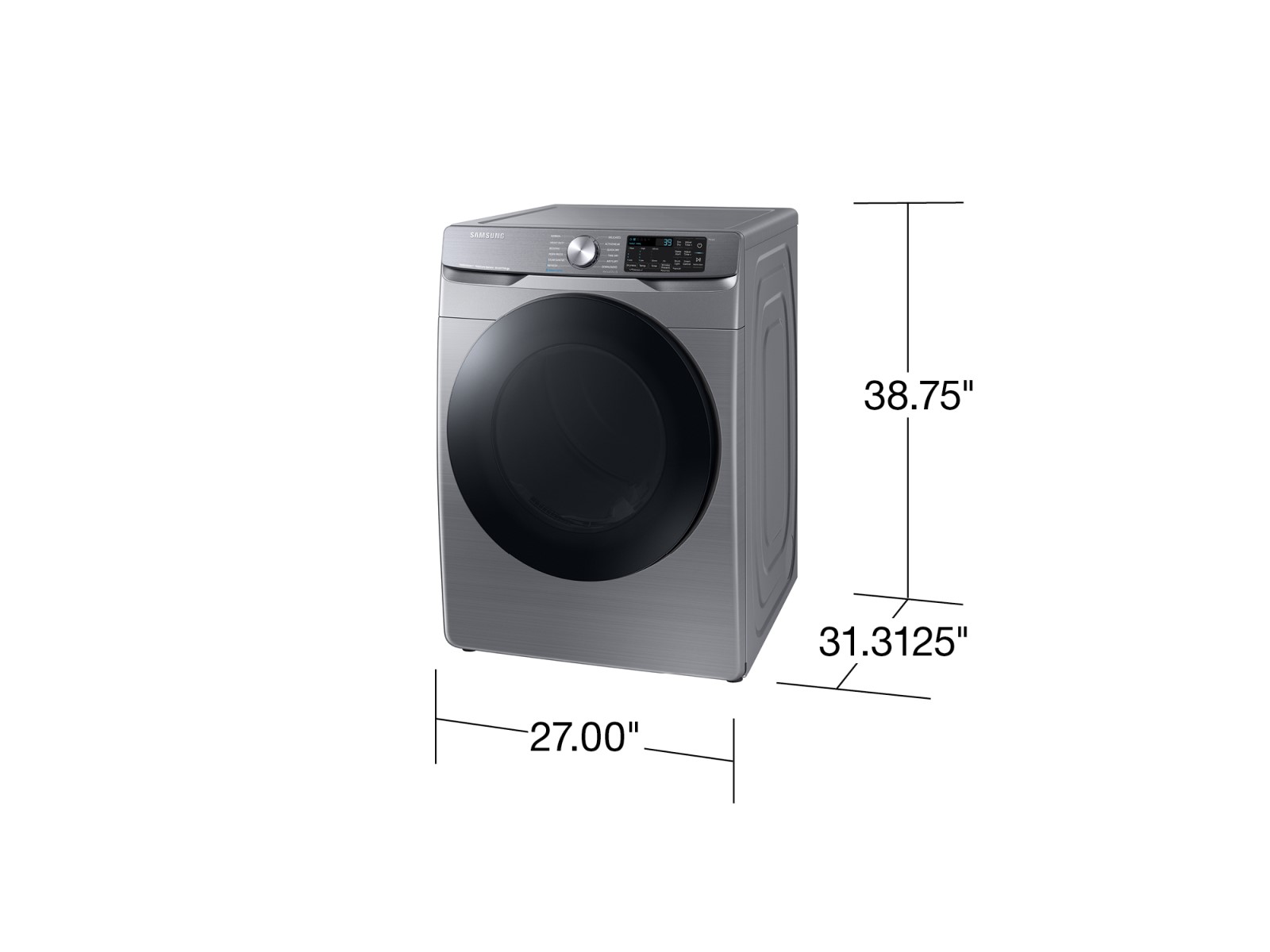 **7.5 cu. ft. Smart Electric Dryer with Steam Sanitize+ in Platinum**