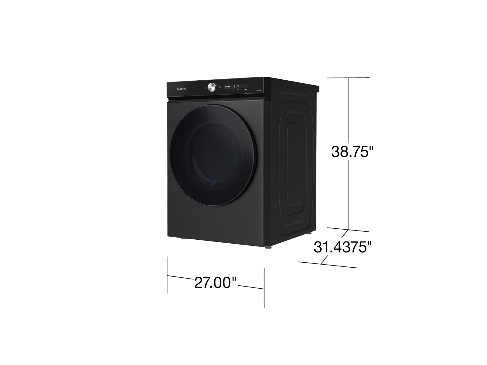 Thumbnail image of Bespoke 7.6 cu. ft. Ultra Capacity Electric Dryer with Super Speed Dry and AI Smart Dial in Brushed Black