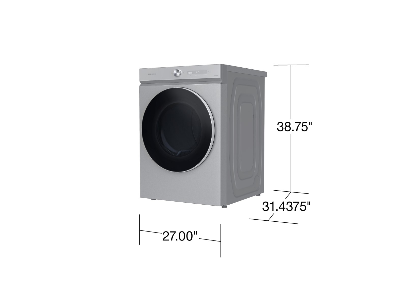 Thumbnail image of Bespoke 7.6 cu. ft. Ultra Capacity Electric Dryer with AI Optimal Dry and Super Speed Dry in Silver Steel