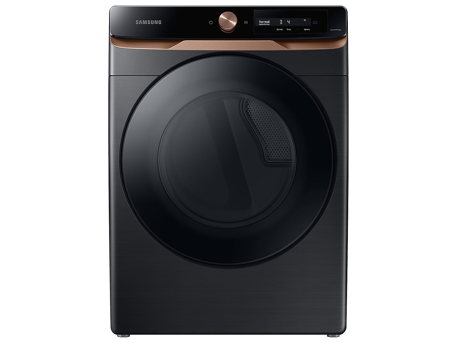 Samsung 7.5 cu. ft. AI Smart Dial Electric Dryer with Super Speed Dry and MultiControl™ in Brushed Black(DVE46BG6500VA3)