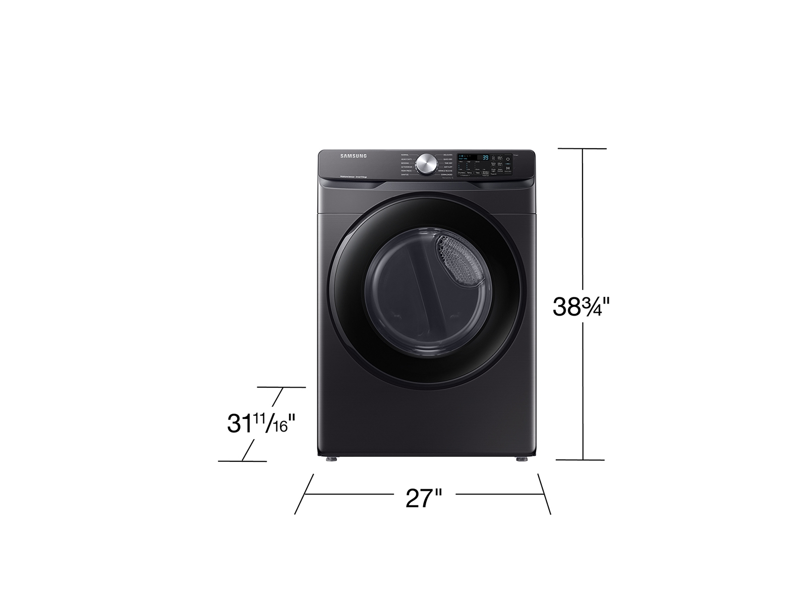 7.5 cu. ft. Smart Front Load Electric Dryer with Sensor Dry in