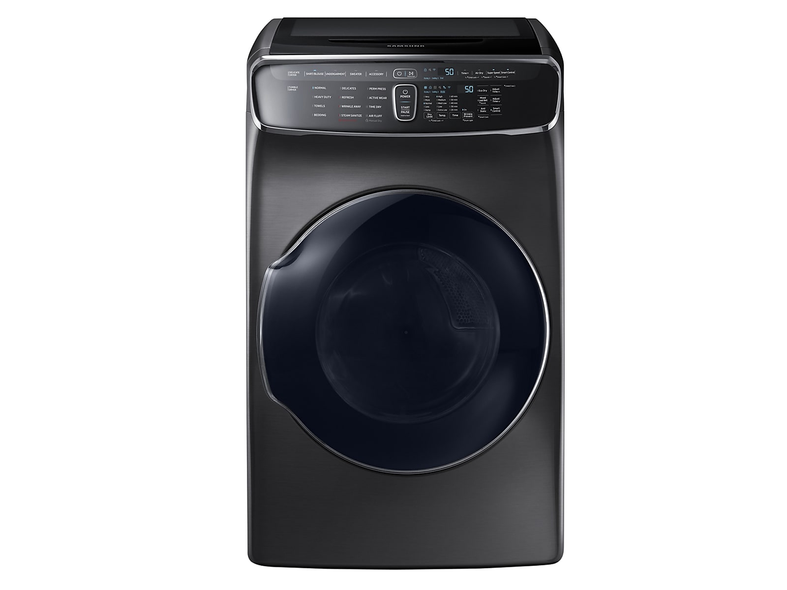 Samsung 7.5 cu. ft. Smart Electric Dryer with FlexDry™ in Black Stainless Steel(DVE60M9900V/A3)