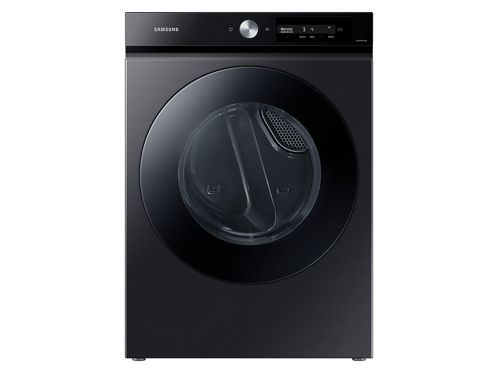 Samsung Bespoke 7.5 cu. ft. Large Capacity Gas Dryer with Super Speed Dry and AI Smart Dial in Brushed Black(DVG46BB6700VA3)
