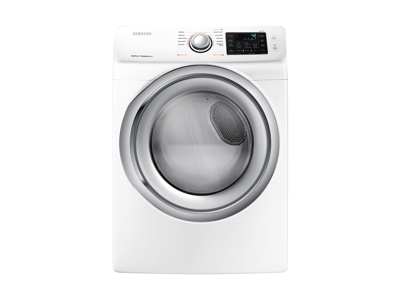 7.5 cu. ft. Gas Dryer with Steam in White
