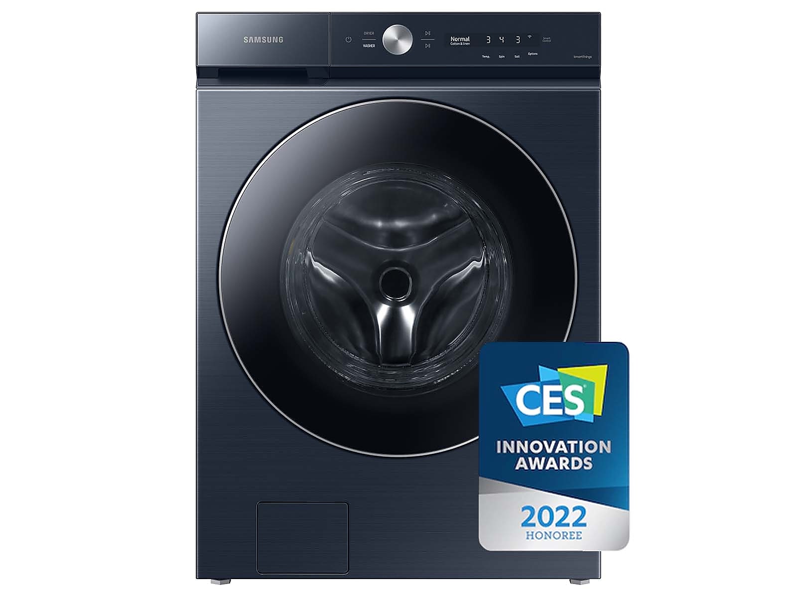 Samsung Bespoke 5.3 cu. ft. Ultra Capacity Front Load Washer with AI OptiWash™ and Auto Dispense in Brushed Navy Blue(WF53BB8900ADUS)