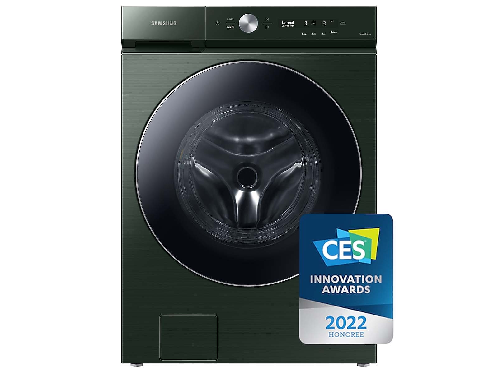 Samsung Bespoke 5.3 cu. ft. Ultra Capacity Front Load Washer with AI OptiWash™ and Auto Dispense in Forest Green(WF53BB8900AGUS)